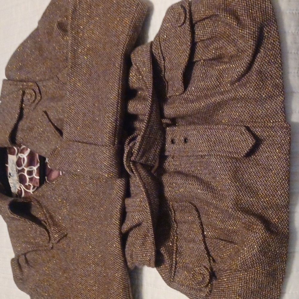 Short brown w/ gold glitter specks size Large. Final price**